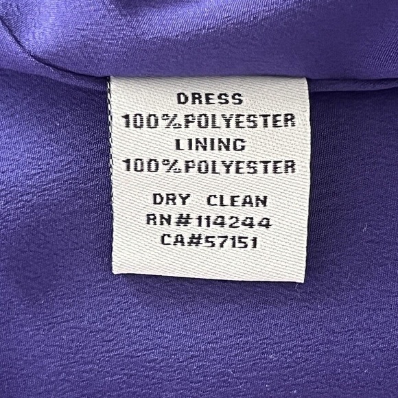 Eliza J Women’s Size 12 Sheath Dress Lined Pockets Tie Waist Purple Cocktail - Picture 11 of 11